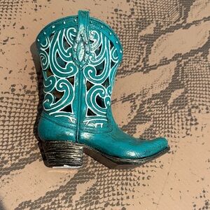 Turquoise Western Cowboy Boot